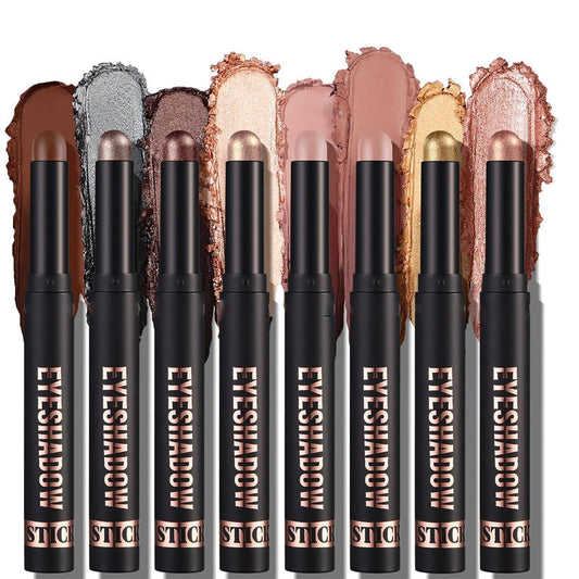 🎅ONLY TODAY -￡9.99 FOR 8 PCS!!🎄50K+ SOLD! 🎁✨8 Colors Glitter Eyeshadow Stick Waterproof & Long-Wearing & Multi-Use