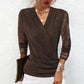 💕Hot Sale 49% OFF💕Women's Sparkle Crossover V-Neck Long Sleeve Top