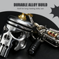🔥Creative Piston Skull Keychain with Flashlight