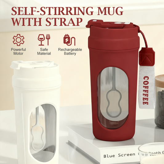 🎁 Hot Sale 49% OFF 🔥Portable Electric Self-Stirring Mug with Strap