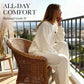 Women's Embroidered Long-Sleeve Crewneck Tops ＆ Pants 2-Piece Set