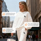 Women's Embroidered Long-Sleeve Crewneck Tops ＆ Pants 2-Piece Set