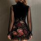 📢📢49 % OFF !!⏰⏰Floral Print Sheer Sleeve Bodycon Mini Dress