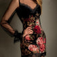 📢📢49 % OFF !!⏰⏰Floral Print Sheer Sleeve Bodycon Mini Dress