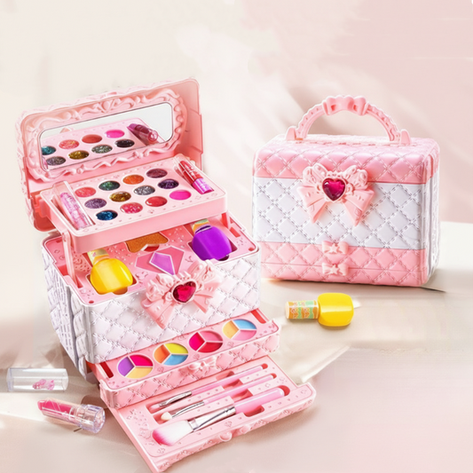 💥Black Friday Storm!🎁💅[Kids Play Makeup Kit with Case]✨Direct 50% Off -Water-Soluble Safe Cosmetics for Girls, Creative Dress Up Toy!💖💧 Grab It Now or Regret Later!⏰
