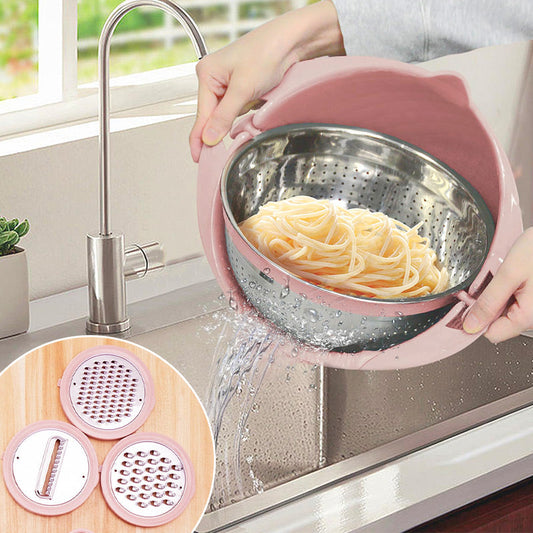✨ 4 in 1 Colander with Mixing Bowl Set.