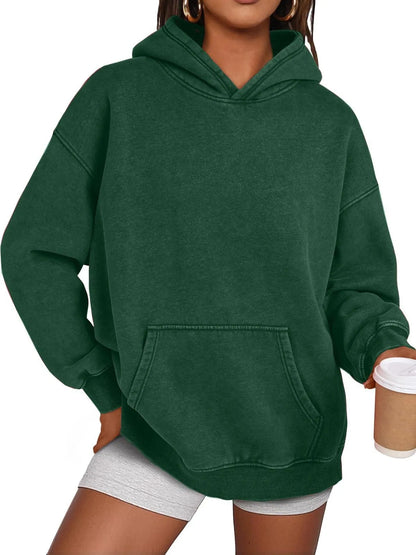 🔥LAST DAY SALE 50% OFF!!🎁Womens Acid Wash Hoodie Oversized Long Sleeve Fall Fashion Sweatshirts