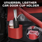 🚗 50% OFF! Leather Car Door Cup Holder – Wide‑mouth opening, easy reach for drinks & phone. Clip‑on secure fit. PU leather, tough & stylish. 🛡️✨