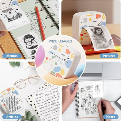 🎁 Christmas Sale 49% OFF !! 🖨️ Mini Portable Sticker Printer✨ Portable Bluetooth Printer for DIY & Gifting🔖
