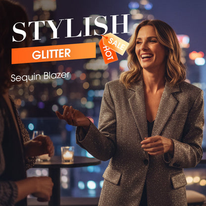 Women’s Stylish Glitter Sequin Blazer