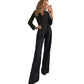 ❤️Women’s V-Neck Nipped Waist Wide-Leg Jumpsuit