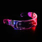 Fancy LED Light-Up Cyberpunk Glasses for Adults