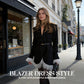 Women's Long Sleeve Blazer Dress