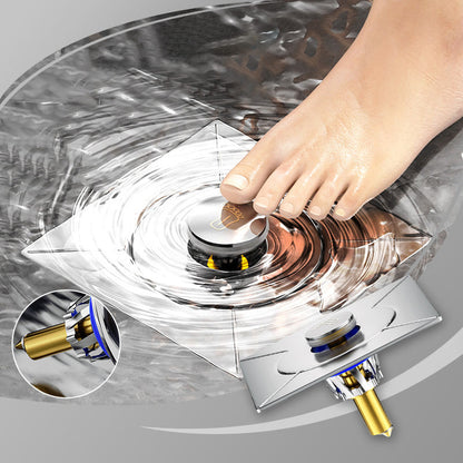 🏆49 % OFF !!💕Universal Square Floor Drain - Copper Core Anti-Odor Pop-Up Floor Drain