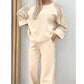Women's Sequin Spliced Sweatshirt & Pants Set