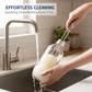 Long-handle bottle cleaning brush with sponge head