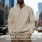 📢📢50%  OFF !! ⏰Men's Textured Jacquard Collared Sweatshirt - BUY 3 FREE SHIPPING