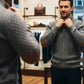 📢📢50%  OFF !! ⏰Men's Textured Jacquard Collared Sweatshirt - BUY 3 FREE SHIPPING