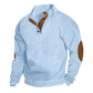 📢📢50%  OFF !! ⏰Men's Textured Jacquard Collared Sweatshirt - BUY 3 FREE SHIPPING