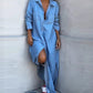 💓Women's Button-Down Silt Denim Maxi Shirt Dress✨