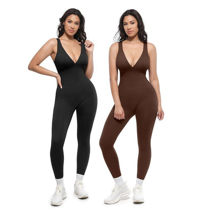 🥳2026 HOT SALE🥳💞50K+ SOLD!💥🎉💝 Last Day! 50% OFF Shapewear Jumpsuit – Enjoy all-day comfort & firm support. Deep V design, breathable & tummy control. Final chance! 💞👗