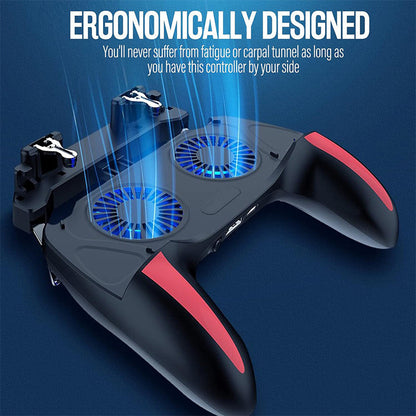 🎮 Mobile Gaming Controller with Dual Cooling Fans & Triggers