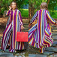 Women's two-piece set: long-sleeved striped jumpsuit + pants