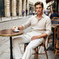 Men’s Casual Pleated Wide-Leg Pants