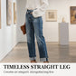 Women's High-Waist Straight-Leg Stretch Jeans