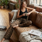 Women's Leopard Print Wide-Leg Trousers