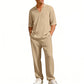 Men's Casual Short Sleeve Shirt & Pants Set