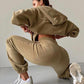 Women's Zip-Up Hoodie & Jogger 2-Piece Set