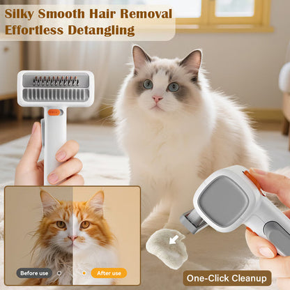 2-in-1 comb for pet examination and grooming