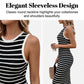 👗 50% OFF NOW! ✨ Sleeveless Striped Ribbed Knit Dress – Figure-Hugging, Comfortable & Perfect for Summer & Casual Wear 🌸