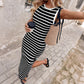 👗 50% OFF NOW! ✨ Sleeveless Striped Ribbed Knit Dress – Figure-Hugging, Comfortable & Perfect for Summer & Casual Wear 🌸