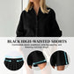 Women's Jacquard Puff-Sleeve Shirt & Shorts Set