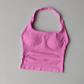 Halter Neck Yoga Tank Top with Built-in Bra