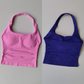 Halter Neck Yoga Tank Top with Built-in Bra
