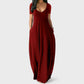 Women's Round Neck Short Sleeve Casual Soft Fabric Long Dress