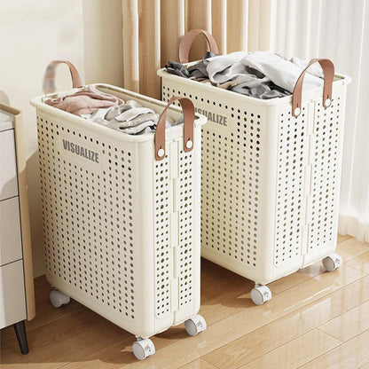 🔥New Hot Selling❤️‍🔥  Collapsible Laundry Basket with Wheel & Handle