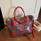 Women's Plaid PVC Tote Bag
