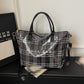 Women's Plaid PVC Tote Bag
