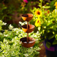 3-Tier Rustic Metal Bird Feeder & Drinker Stake