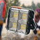 Solar Rechargeable LED Work Light - 288 Super Bright 5730 Beads Floodlight, USB & Type-C Charging, 5 Lighting Modes, IP66 Waterproof, Magnetic, SOS Emergency Signal, Adjustable Stand, Portable Light for Camping, Car Repairs