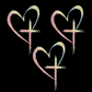 🔥BUY 1 GET 1 FREE🔥 Glitter Heart Cross Car Decal Sticker