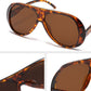 🔥Hot Sale🔥Lightweight Oversized Retro Shield Sunglasses, UV400 Protection Retro Square Shades, Comfortable Fit for All Face Shapes