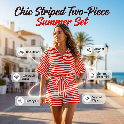 Chic Striped 2-Piece Summer Set