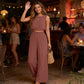 🏖️Summer Cool Deal: 50% OFF!!💃Women's 2-Piece Solid Color Breathable Tank Top & Wide Leg Loose Pants Set