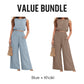 🏖️Summer Cool Deal: 50% OFF!!💃Women's 2-Piece Solid Color Breathable Tank Top & Wide Leg Loose Pants Set