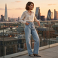 Women's Asymmetrical Waist Straight-Leg Jeans